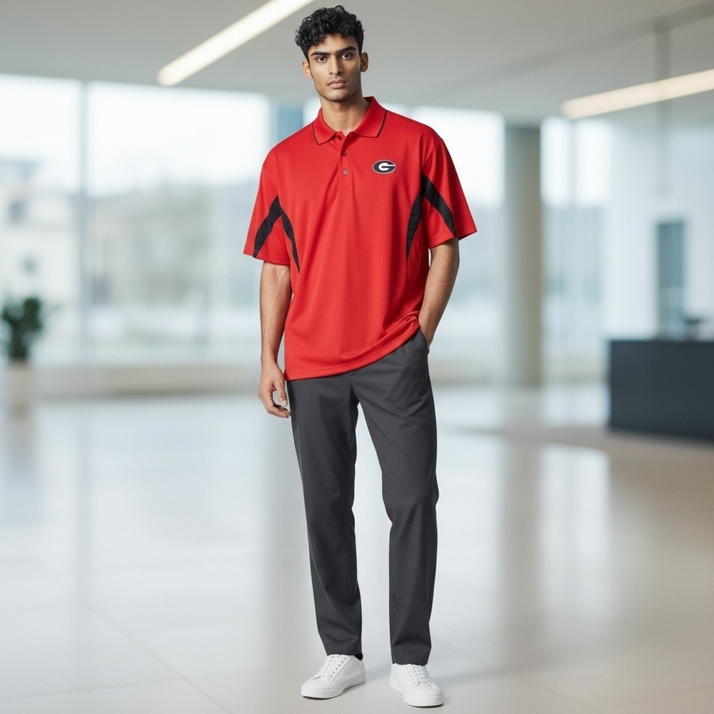Georgia Bulldogs (UGA)Pro Tour Men's XL Moisture Wicking Golf/Polo A-004